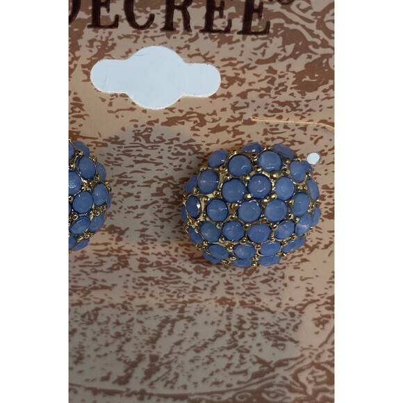 Blue & Gold Earrings by Decree - Picture 2 of 4